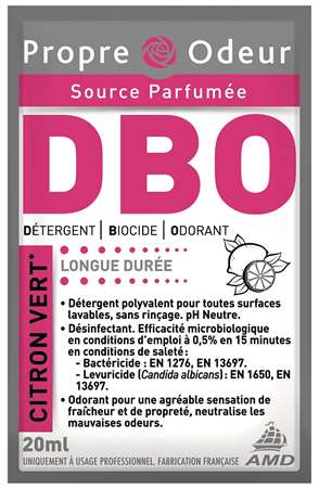 DBO DETERGENT BACTERICIDE ODORANT CITRON VERT 20ml x 250